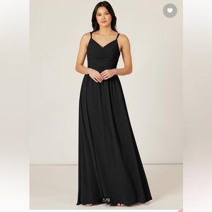 Azazie bridesmaid dress - “Blake”; Black floor length